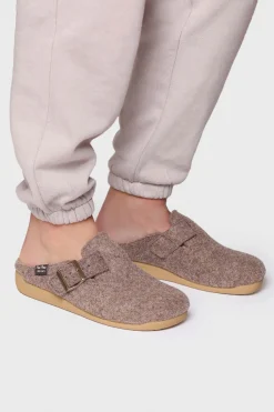 Zapatilla Tipo Zueco Para Mujer En Fieltro