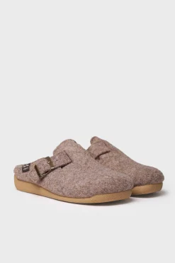 Zapatilla Tipo Zueco Para Mujer En Fieltro
