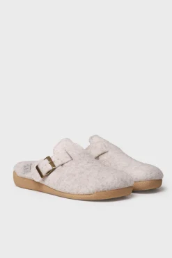 Zapatilla Tipo Zueco Para Mujer En Fieltro