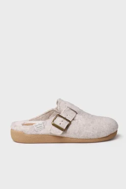 Zapatilla Tipo Zueco Para Mujer En Fieltro