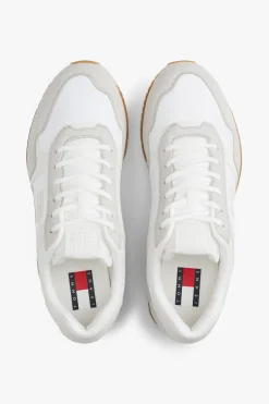 Zapatilla Tommy Jeans blanca con logo bandera
