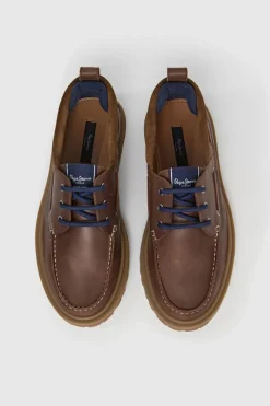 Zapatillos casuales de piel